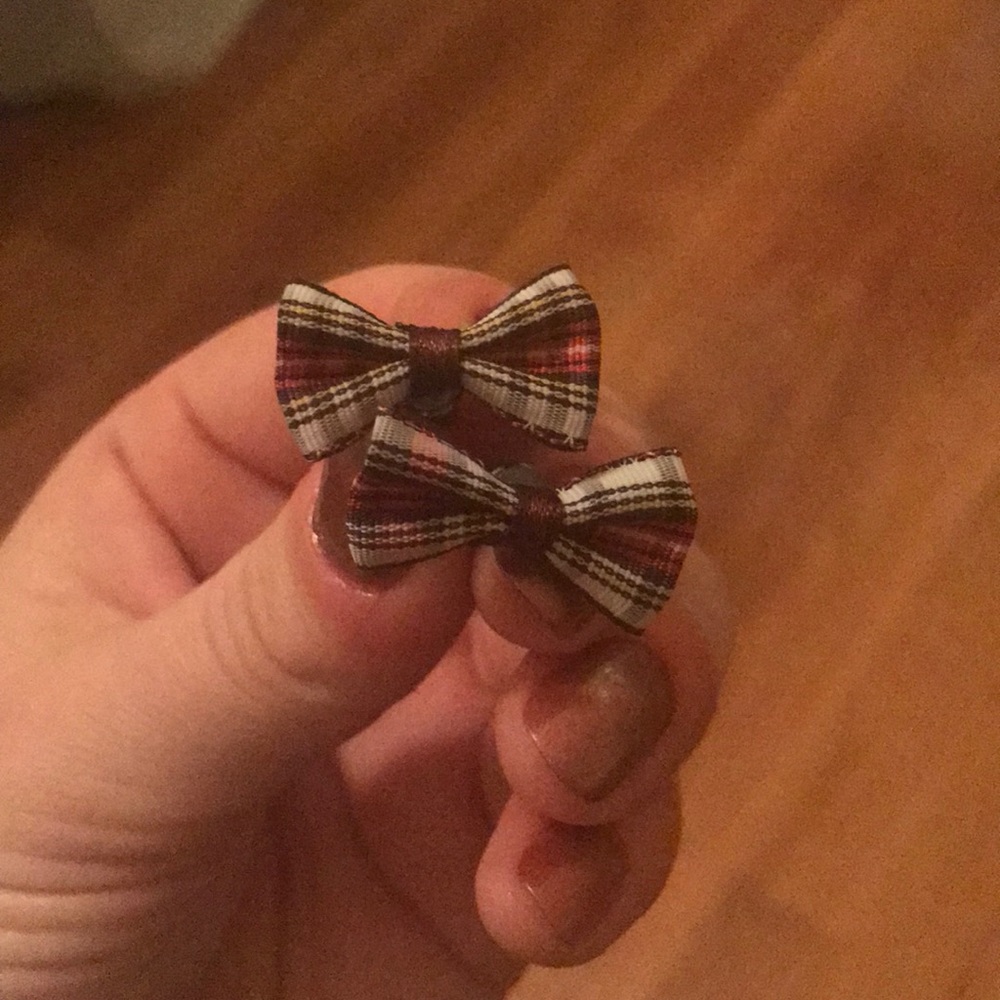 Tartan earring bought in Scotland